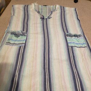 GIANNI Bini 100% Cotton striped swimsuit cover up